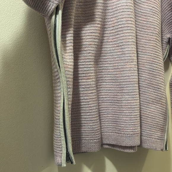 J. Crew Women's Purple Sweater - size XL - zip detail on side - 100% merino wool - Picture 3 of 6